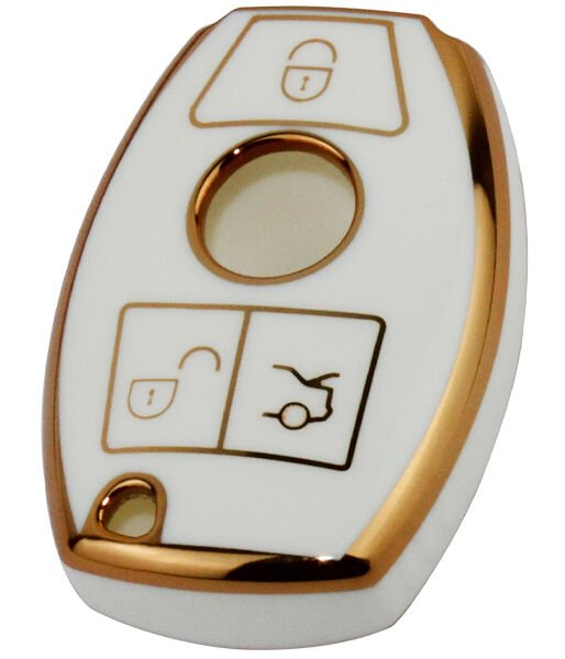 KONTAK ANAHTAR KUMANDA KORUYUCU KILIF TPU 3 TUŞ BEYAZ MERCEDES SMART KEYLESS-AFT HMA219-B-HMA219-B