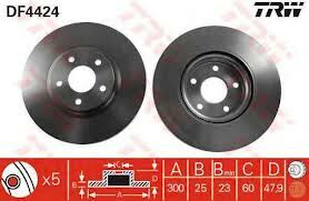 ON FREN DISK AYNASI FOCUS II-III 04 17 C MAX 03 07 KUGA I-II 08 CONNECT 14 VOLVO C30 C70 II S40 II V50 04 12 OLCU 300 25-TRW DF4424-DV611125CA-DV611125EA-31362412