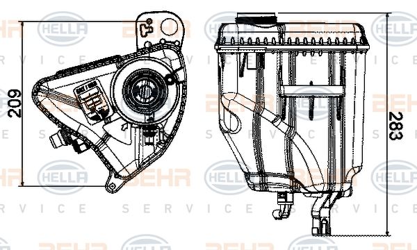 YEDEK SU DEPOSU BMW N47 N57 N54 B47 F10 F01 F07 F11 F12 F13 F06-MAHLE CRT3000S-17137647283