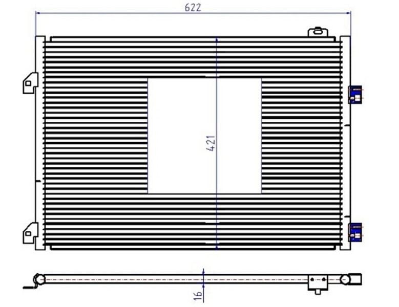 KLİMA KONDENSERİ CLIO SYMBOL 1.5 DCI 04 MEK 658x411x16-ORIS-8200245598