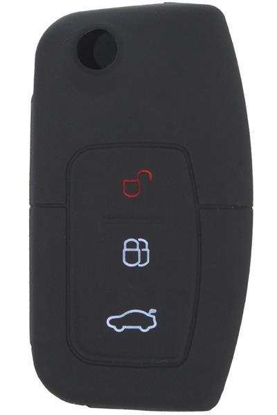 KONTAK ANAHTAR KUMANDA KORUYUCU KILIF SİLİKON 3 TUŞ SİYAH FORD FOCUS 2-FIESTA-X MAX-AFT-HMA041-S