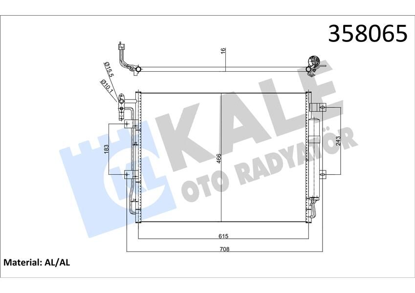 KLIMA RADYATORU 306DT DISCOVERY 4 L319 09 18 RANGE ROVER SPORT I L320 09 13-KALE-LR015556-LR018405-JRB500270
