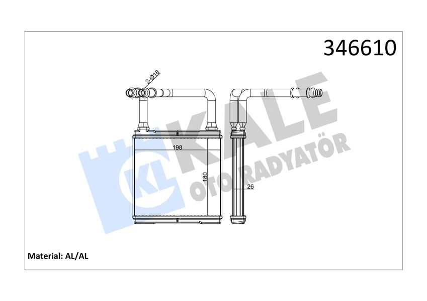 KALORIFER RADYATORU MERCEDES X218 C219 C218 W211-KALE 346610-A2118300361