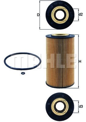 YAG FILTRESI MERCEDES OM628 W211 W463 W163 W220-MAHLE OX169D-A6281800009
