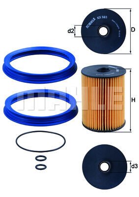 YAKIT FILTRESI MINI N12 N14 N16 N18 R56 R57 R58 R59-MAHLE KX503D-11252754870