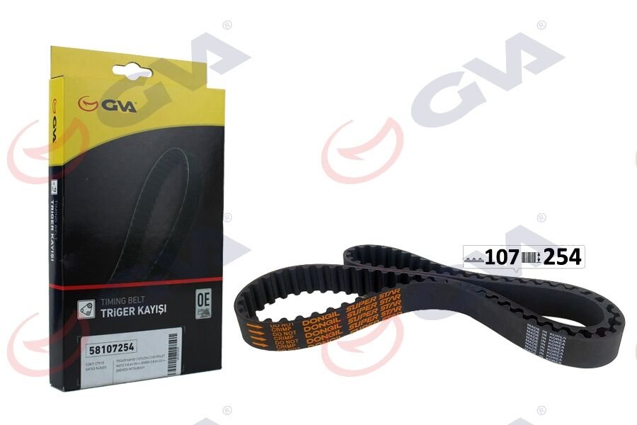 TRİGER KAYIŞI 107x254 CHEVROLET MATIZ 0.8 6V 05 SPARK 0.8 6V 02 DAEWOO-MITSUBISHI-GVA 58107254-96352965