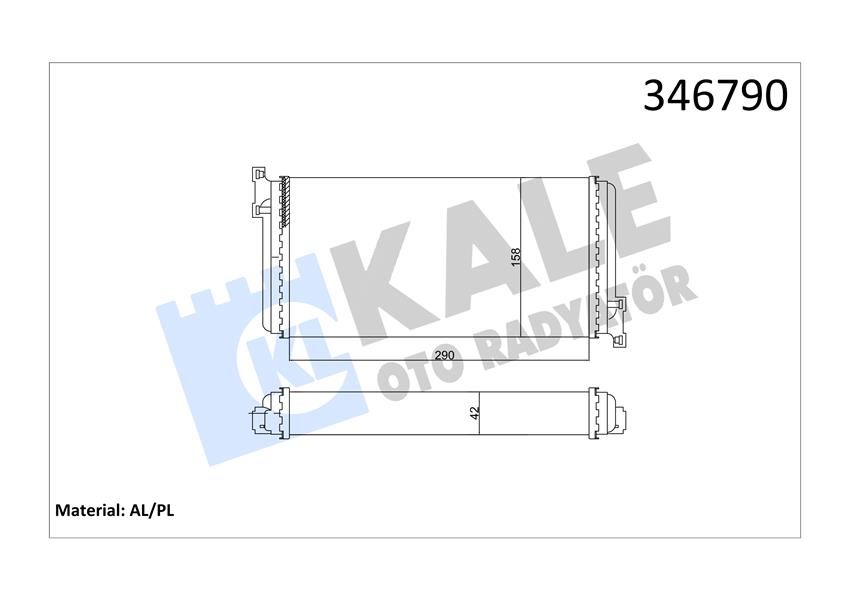 KALORIFER RADYATORU MERCEDES W201 90 93-KALE 346790-A0028355401