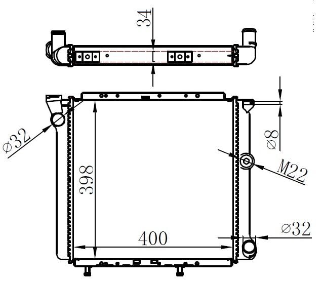 RADYATÖR EXP-R9-R11 360x370x18 ALÜMİNYUM-ORIS-7700765602-7700759196-7701406496