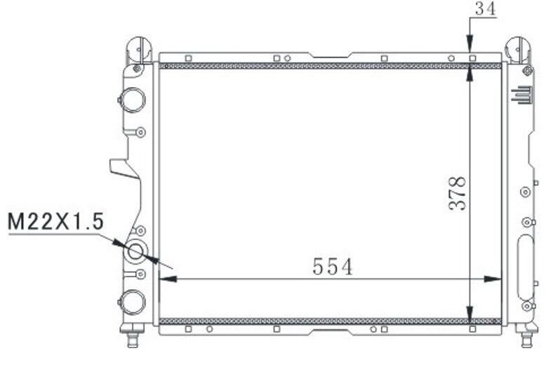 RADYATÖR TMPR 2.0 İ AC KLİMASIZ MEK 558x367x36 ALÜMİNYUM-ORIS-82440263-7635141-71735347