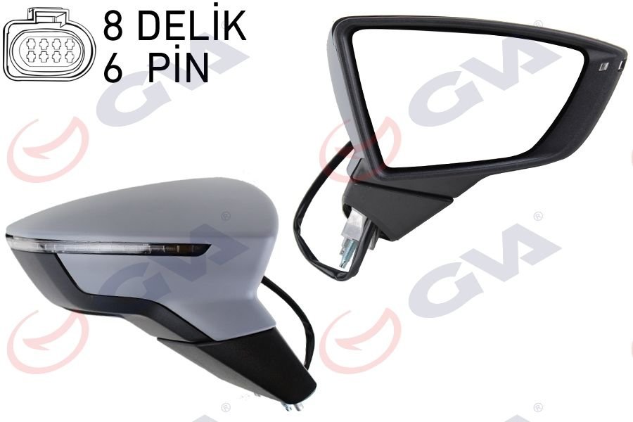 DIŞ DİKİZ AYNASI SAĞ IBIZA 17 ELEKTRİKLİ ISITMALI SENSÖRLÜ SİNYALLİ ASTARLI KONVEKS VM-369EHP-BSR-GVA 1061532-6F1857508F