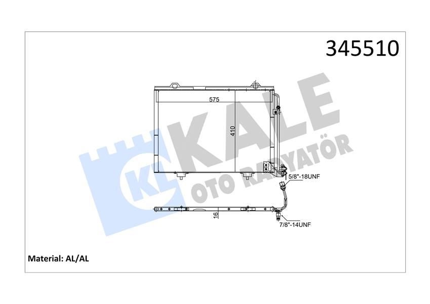 KLIMA RADYATORU MERCEDES W202 S202 C208 A208 W210 S210 R170-KALE 345510-A2028300970