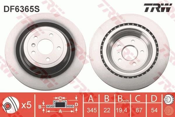 FREN DISKI ARKA 4-matic MERCEDES X166 W166 C292-TRW DF6365S-A1664230212