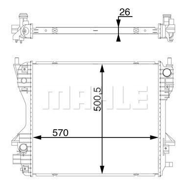 MOTOR SU RADYATORU 306DT 224DT 204PT JAGUAR XF I X250 XF SPORTBRAKE X250 XJ X351-MAHLE CR1363000S-C2D26048-C2D38733-C2Z10787