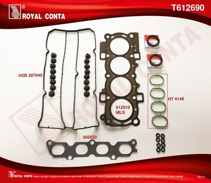 ÜST TAKIM CONTA CORTECO KEÇELİ S LASTİKLİ SKC .FIESTA VI 1.4 16V 97HP 10/08-ROYAL T612690-8A6G6008