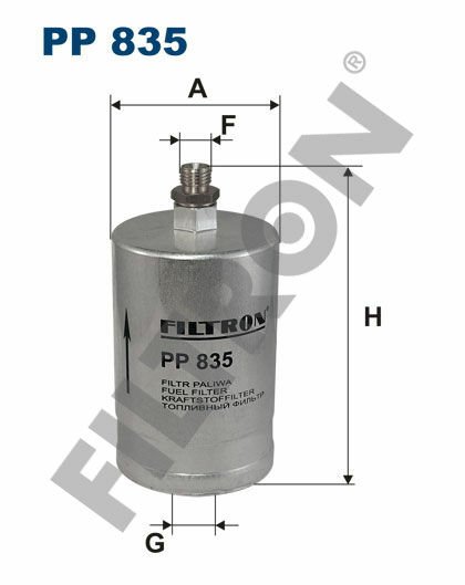 YAKIT FILTRESI MERCEDES M102 M103 M104 W201 W124 W140 C140 R129-FILTRON PP835-A0024770601