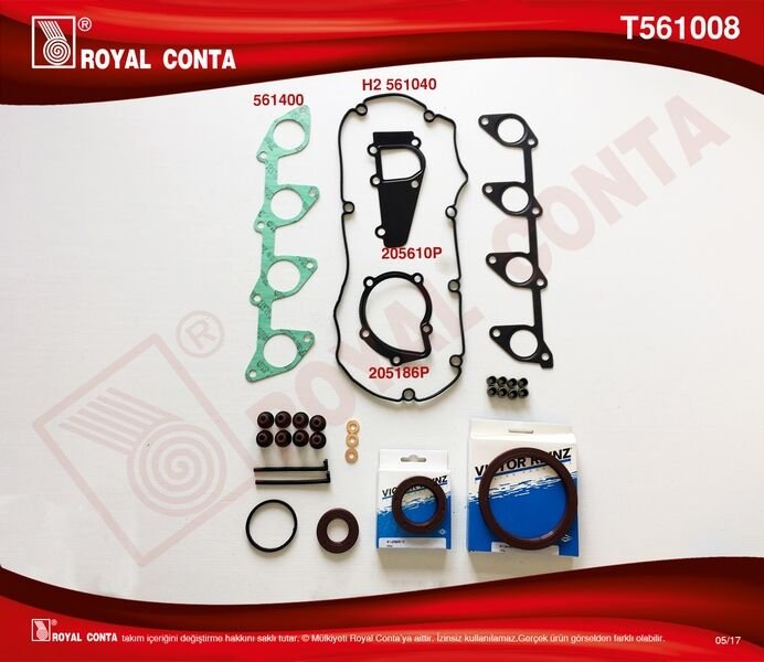 MOTOR TAKIM CONTA REINZ KEÇELİ S.LASTİKLİ P307-P406-BOXER 2.0 HDİ SKC SİZ-ROYAL T561008-0197.X4