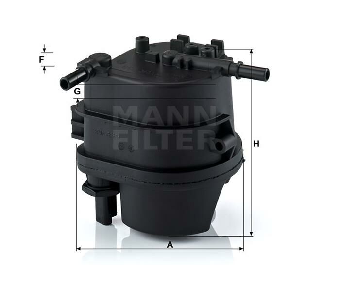 YAKIT FİLTRESİ MÜŞÜRLÜ BIPPER-NEMO-P307-P207-P206-C3-C2 1.4 HDI-FUSION-FIESTA 1.4TDCI-MANN WK939-1901.99-1901.68-1901.84-1901.70