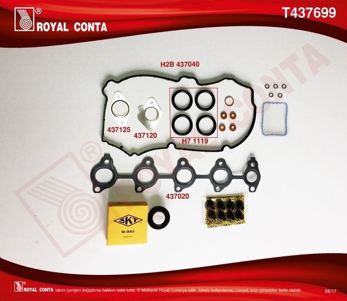 MOTOR UST TAKIM CONTA SKT KEÇELİ S.LASTİKLİ SKCSİZ FIESTA 02 08 FUSION 02 08 1.4 TDCI 206-307 C2-C3I-C3II-C3III-XSARAII-NEMO-206-207-307-BIPPER DV4 1.4HDI MAZDA 2 1.4 CD 03 07-ROYAL T437699-2S6Q6008-0197.AV