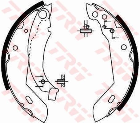 PABUÇLU FREN BALATASI ARKA CLIO I 1990-1998-RAPID 1985-1998-SUPER 5 1984-1996-11 1983-1988-19 I 1988-TRW GS8158-7701202288-7701349648-7701349642