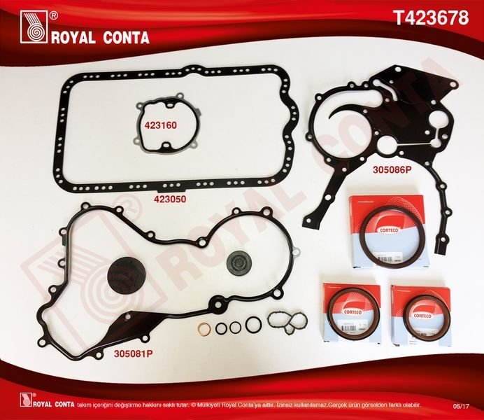ALT TAKIM CONTA CORTECO KEÇELİ MASTER 2.2-2.5 DCI G9T-G9U-ROYAL T423678-7701477814-7701472827-7701474373