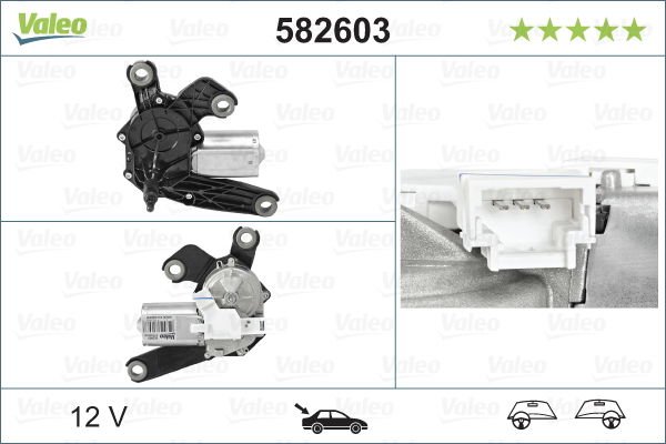 SİLECEK MOTORU ARKA CITROEN C2 09/03 01/10 . C3. C3 II 04/02 01/11 . C4 11/04 01/11 ; PEUGEOT 3-VALEO-6405J9-6405-J9