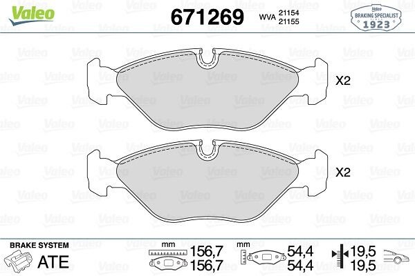 ÖN BALATA SAAB 900 2.016V 2.0T 9000 2.0 2.3 3.0-VALEO-8968976-5055769-8993768-4839700