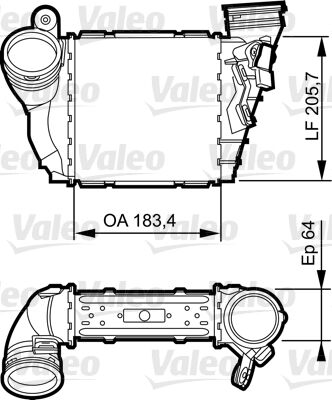 x TURBO RADYATÖRÜ INTERCOOLER BORA-GOLF IV-A3-LEON-OCTAVIA 1.9 TDI-VALEO-1J0145803N