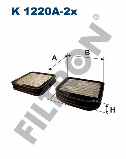 KABIN FILTRESI TAKIMI MERCEDES W210 S210 W220 C215 KARBONLU-FILTRON K1220A-2X-A2108301118