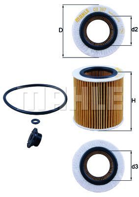 YAG FILTRESI BMW N20 F10 F20 F30 F22 F32 F34 F36 E84 Z4 E89-MAHLE OX387D1-11427953125-11428683204