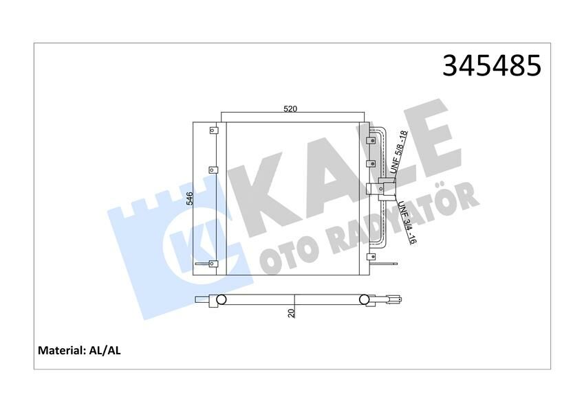 KLIMA RADYATORU 25 6T 60 D RANGE ROVER 2 P38A 94 02-KALE 345485-JRB000030-JRB000040-JRB101120