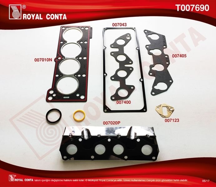 ÜST TAKIM CONTA KEÇESİZ R9 BROADWAY RNI-R19-CLIOE6J-E7J 1.4-ROYAL T007690