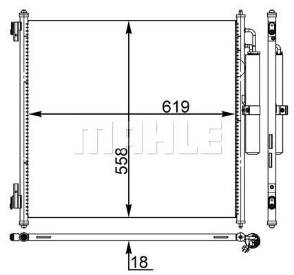 KLIMA RADYATORU DEFENDER L663 19 R.R 4 VOGUE L405 12 R.R SPORT 2 L494-MAHLE AC37000S-LR034503-LR035791-LR133116-LR137975