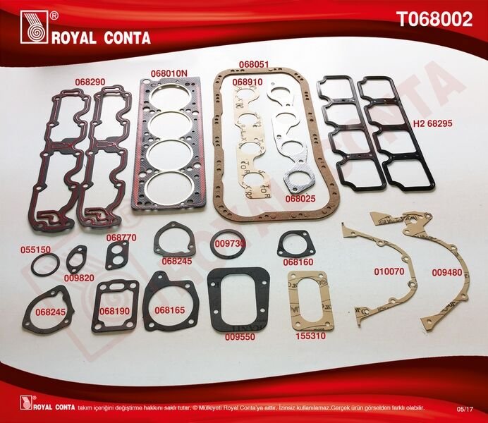MOTOR TAKIM CONTA KEÇESİZ TMPR 2.0 159 A5.046 - 159 A6.046-ROYAL T068002-5893330