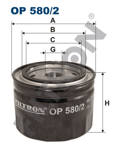 YAG FILTRESI FREELANDER I L314 2.0 DI 98 00 FREELANDER I SOFT TOP L314 2.0 D 98 06-FILTRON OP580.2-ERR5542-LRF000010