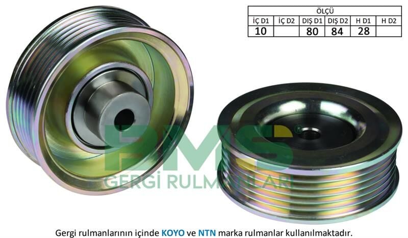 ALTERNATÖR GERGİ RULMANI COROLLA 1.4-1.6 02 AURIS 1.4 VVTI 07 AVENSIS 1.8 03-05-BMS-1357022010