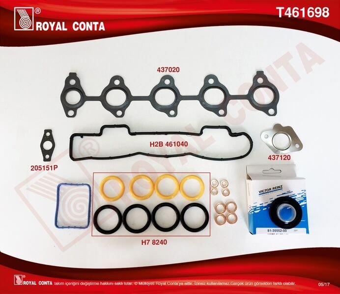 MOTOR UST TAKIM CONTA KEÇELİ S.LASTİKLİ SKCSİZ FOCUS II 1.6 TDCI 04 11 FIESTA 1.6 TDCI 02 08 FUSION 1.6 TDCI 04 14 VOLVO C30 06 12 S40 II 06 12 S80 II 06 12 V50 05 12 V70 III 09 11 1.6D-206-207-ROYAL T461698-3M5Q6008AA-0197.07