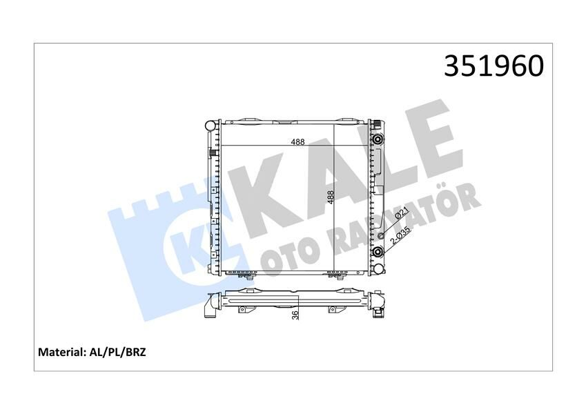 MOTOR SU RADYATORU MERCEDES W124 S124 C124 A124 KLIMALI / OTOMATIK SANZIMAN-KALE 351960-A1245006303