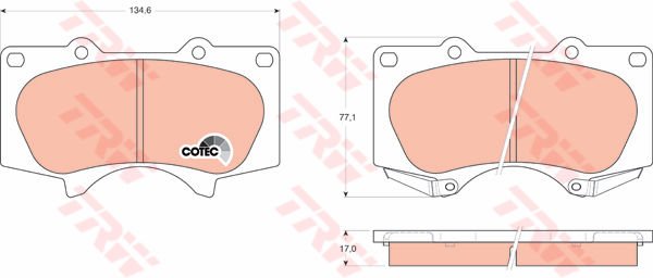 ÖN BALATA PAJERO 3.2 3.8 07 10 LAND CRUISER J12 3.0D-4D 4.0 01/03 10-TRW GDB3364-0446560270-0446535290-WVA24024