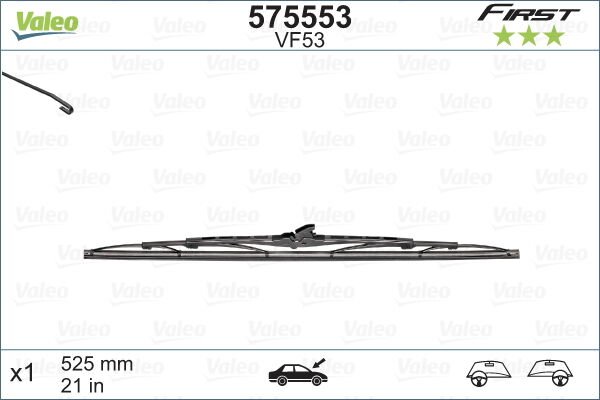 SİLECEK SÜPÜRGESİ 53cm x1 NORMAL TİP FİRST ÜNİVERSAL-VALEO-NGR5201-NGR5201-NGR5201