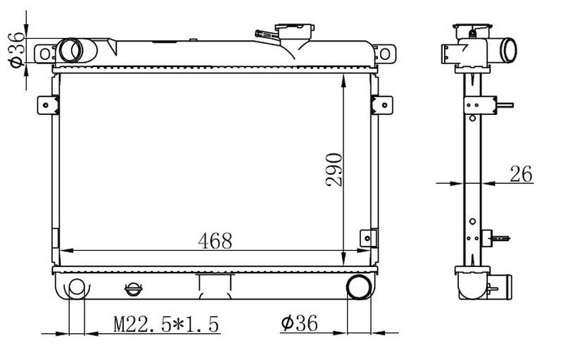 RADYATOR M131 EM-YM BRAZİNG MT 290X458X26-ORIS BFI034026-850080770-5953475-85005296