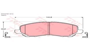 ÖN BALATA LANCER SEDAN 03 SPORTBACK 08 GALANT 97-04 C4 1.6HDİ 1.8HDİ 12 P4008 12-TRW GDB3287-MR569403-MR527674-MR527675-WVA23584