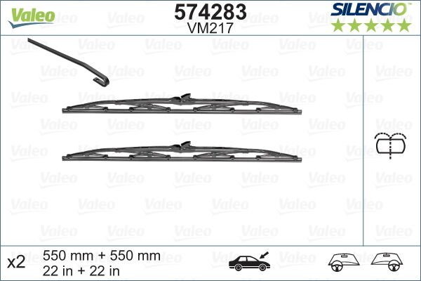 x SİLECEK SILENCIO 55 55 x2 VM217 P405-VALEO-VM217- 574283