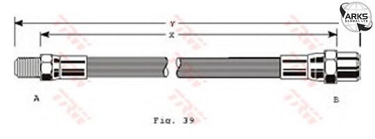 FREN HORTUMU ARKA MERCEDES W201 W202 W124 W126 W140 R129-TRW PHB125-A1264280335