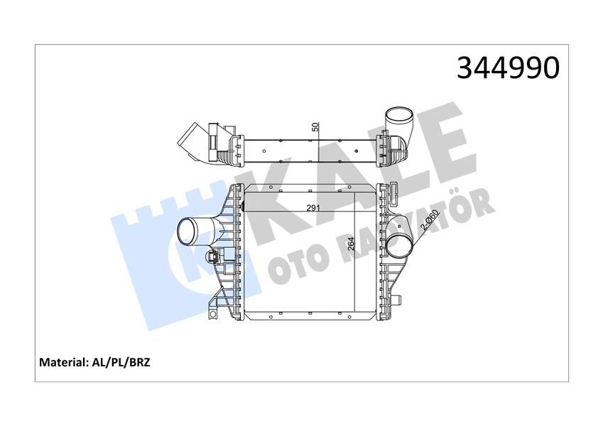 TURBOSARJ RADYATORU MERCEDES VITO W638 97 03-KALE 344990-A6385012301
