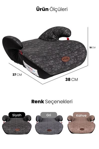 BEBEK KOLTUK YÜKSELTİCİ BODSTER SİYAH YAŞ GRUP II-III/15-36 KG-AFT MOJ15303178-S-MO15303178-S
