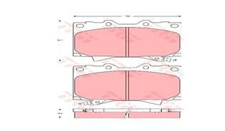 ÖN BALATA LAND CRUISER 100 4.7 V8 98-02 4.2 TD 90-98-TRW GDB3197-0446560160-0446560150-WVA23524