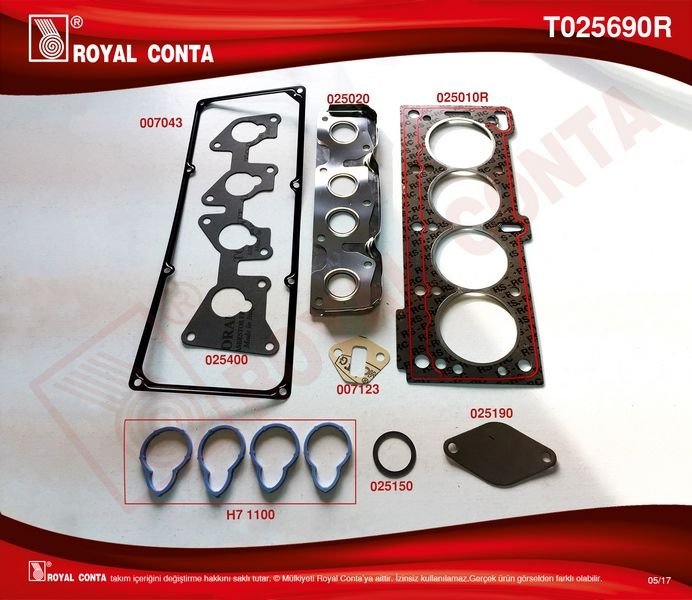 ÜST.TAKIM CONTA STD. R19-CLIO-MGN-1.6 K7M ENJ 8V-ROYAL T025690R