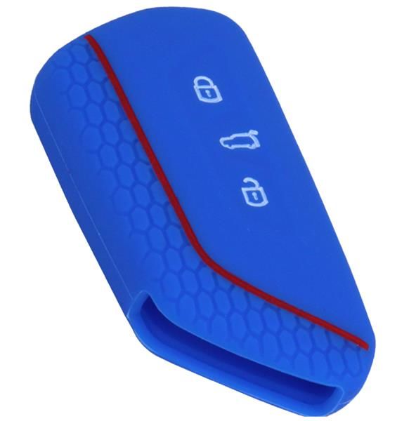 KONTAK ANAHTAR KUMANDA KORUYUCU KILIF SİLİKON 3 TUŞ MAVİ VW GOLF 8-ID 4-ID 3-AFT HMA157-M-HMA157-M