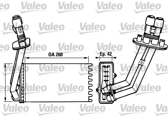 KALORİFER RADYATÖRÜ LGN I 95-01 260x157-VALEO-7701039481