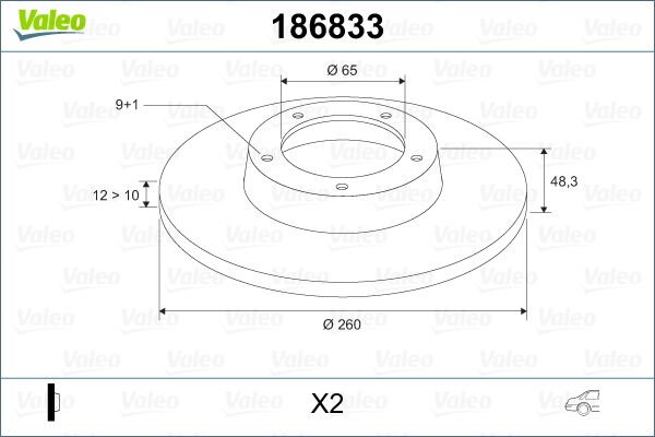 ARKA FREN AYNASI CADDY III-GOLF-V-VI-PLUS-JETTA III-ALTEA 04 A3 03 TOLEDO III-OCTAVIA 04 256x12x9DL-VALEO-1K0615601L-1K0615601AC